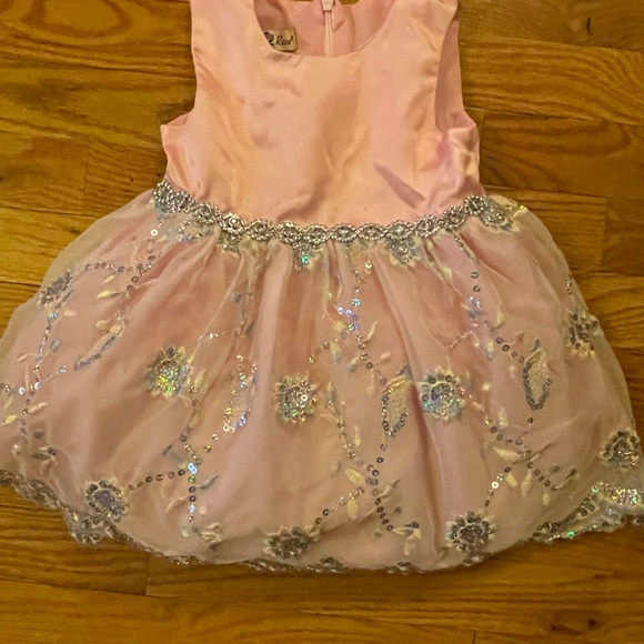 Toddler Sparkling Pink Party Dress - Picture 4 of 7
